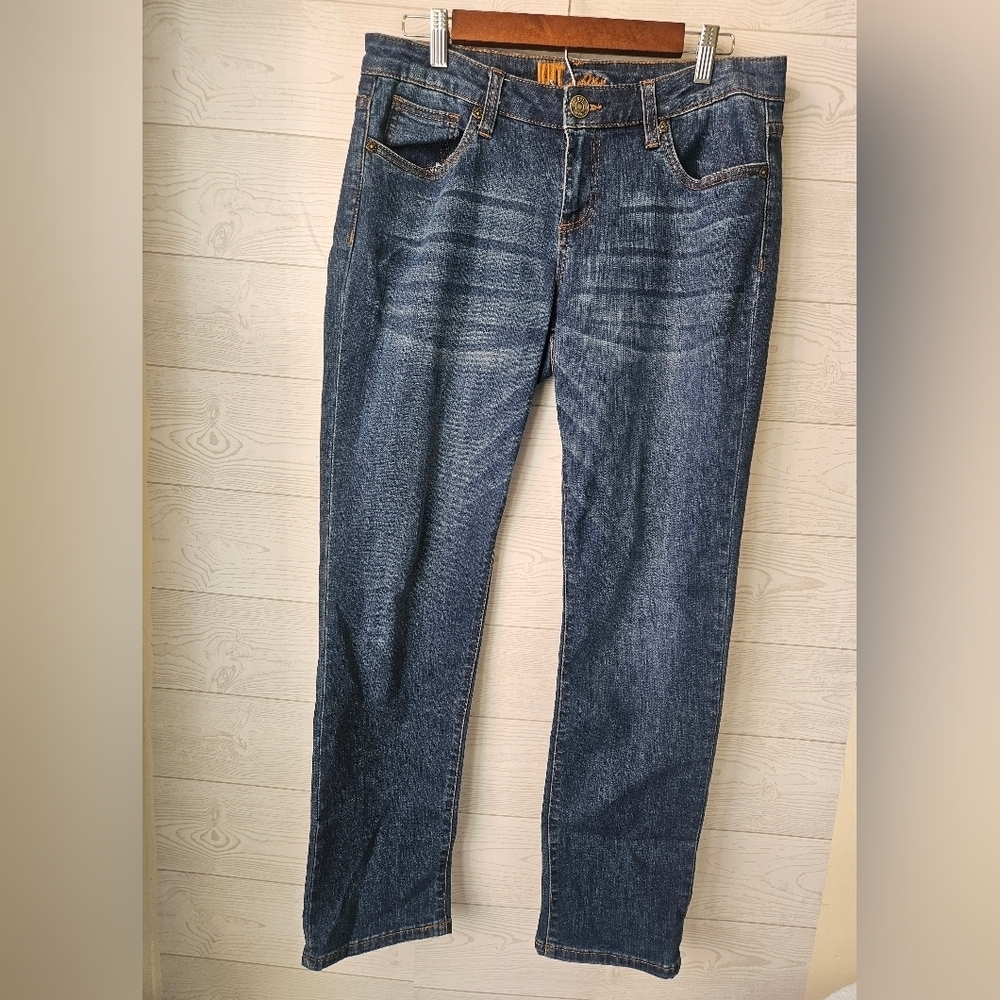 Kut From The Kloth- Women's Sz 8 Blue Straight Leg Stretchable